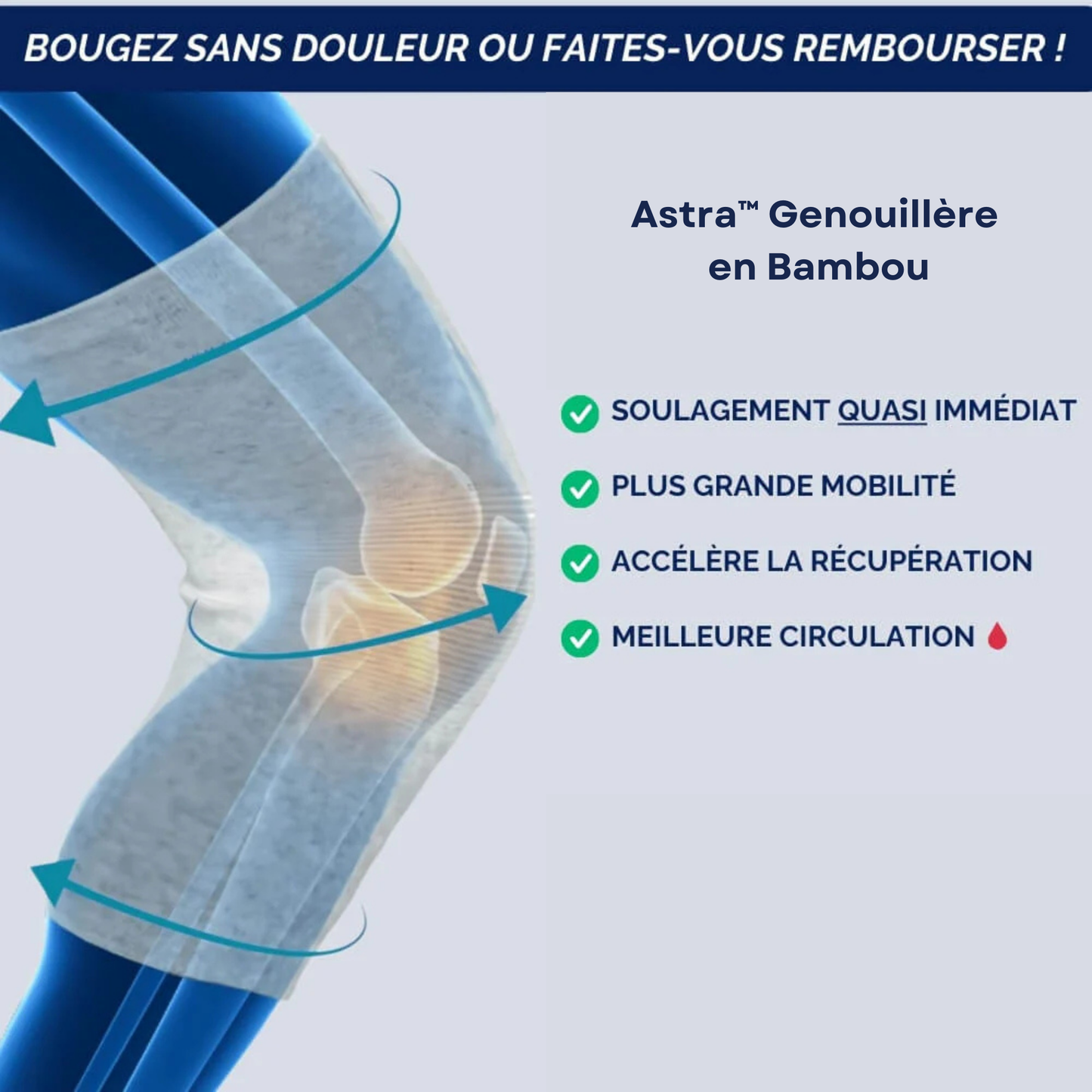 Astra™ -Genouillère en fibre de Bambou